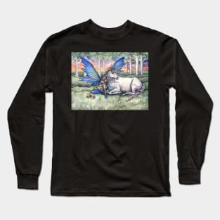 Kindred Fairy and Unicorn Fantasy Art Illustration by Molly Harrison Long Sleeve T-Shirt